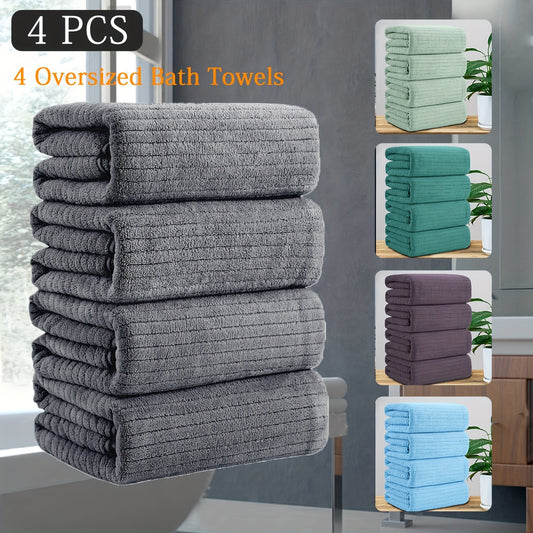 4 Pack Oversized Bath Towels Set