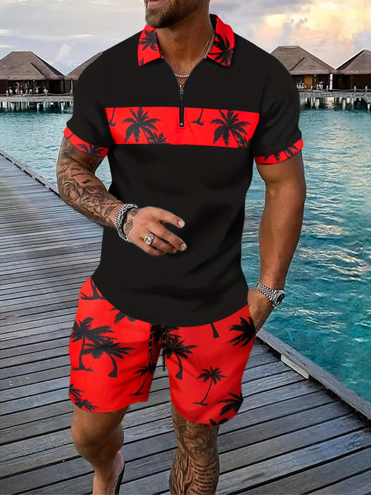 Holiday Zipper Polo Set