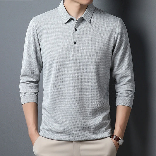 Men's Long Sleeve Casual Polo