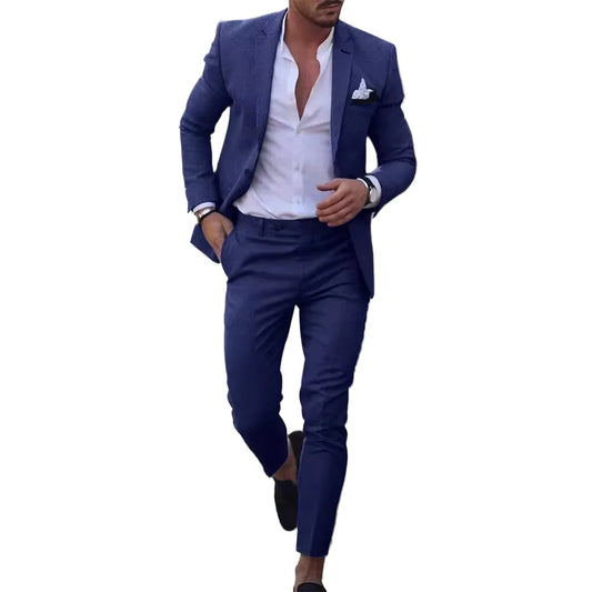 Linen 2-Piece Smart Casual Suit